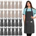 Janmercy 24 Pcs Aprons for Women Men by Janmercy