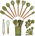 Silicone Kitchen Utensils Set & Holder: Cooking Utensils Set by Smirly
