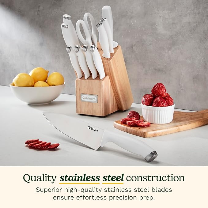 Cuisinart Block Knife Set, Lightweight, Stainless Steel, Durable & Dishwasher - Image 3