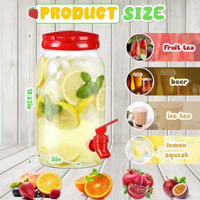 Havawish 2 Pcs 1 Gallon Plastic Beverage Dispenser - Image 3