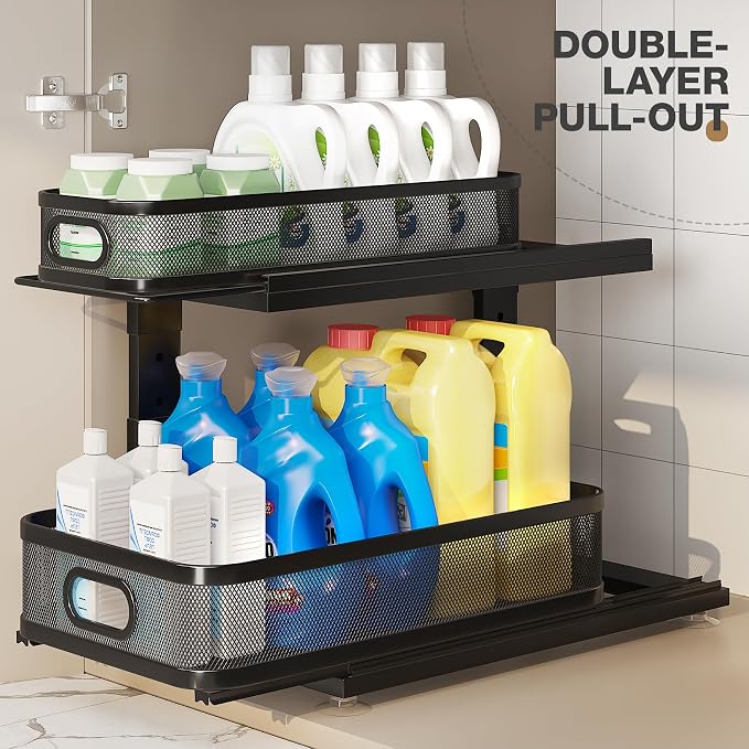 2 Pack 18.5IN-Depth Under Sink Organizer - Image 4