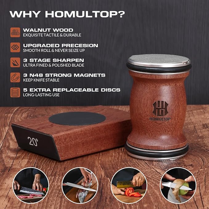 Rolling Knife Sharpener Kit, Kitchen Knife Sharpener - Image 3