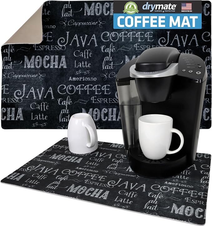 Drymate Coffee Maker Mat, Protects Kitchen Countertops From Spills, Stains & by Drymate
