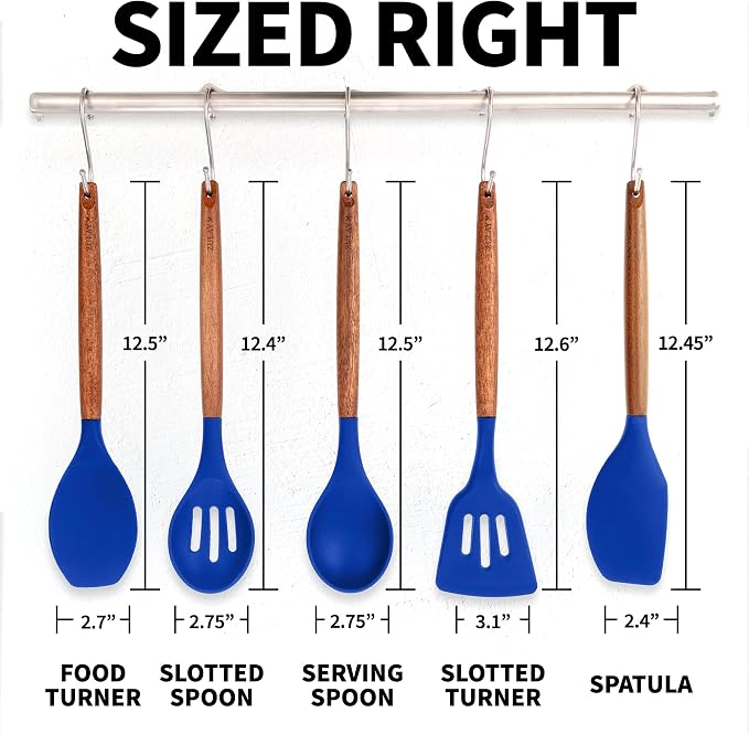 Zulay Kitchen Non-Stick Silicone Cooking Utensils Set - Image 8