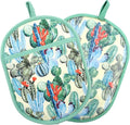 Pot Holders Set of 2 with Transparent Clear Silicone Shell and Nice Cactus by REDLMLDETA