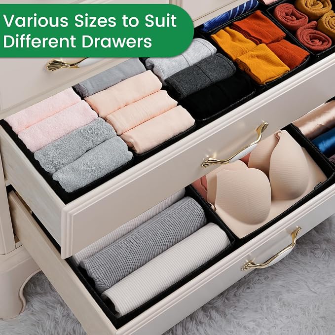 Criusia 16 Pack Underwear Drawer Organizer, Drawer Organizer Clothes, Foldable - Image 5