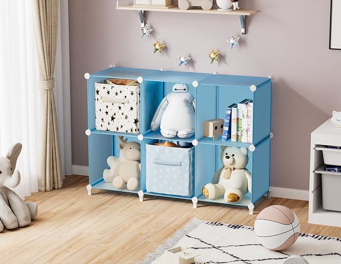 Portable Closet 6 Cube Closet Organizer and Storage Shelf Bookcase - Image 2