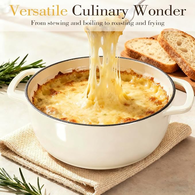 Umite Chef 6QT Enameled Cast Iron Dutch Oven - Image 4
