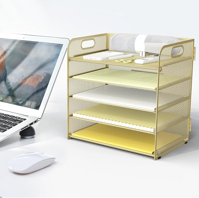 Sinboun Letter Tray Paper Organizer 5-Tier Desk Organizer File Organizer Paper - Image 6