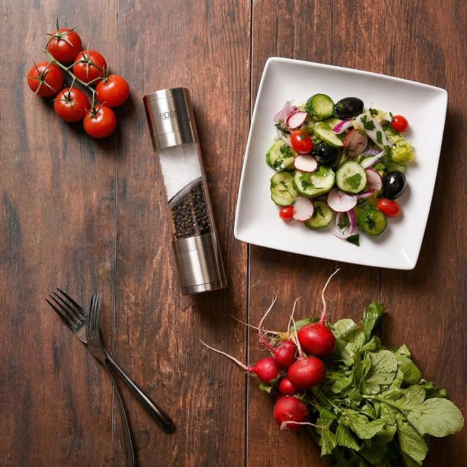 Eparé Salt and Pepper Grinder in One – 2 in 1 Salt and Pepper Grinder Combo - Image 8