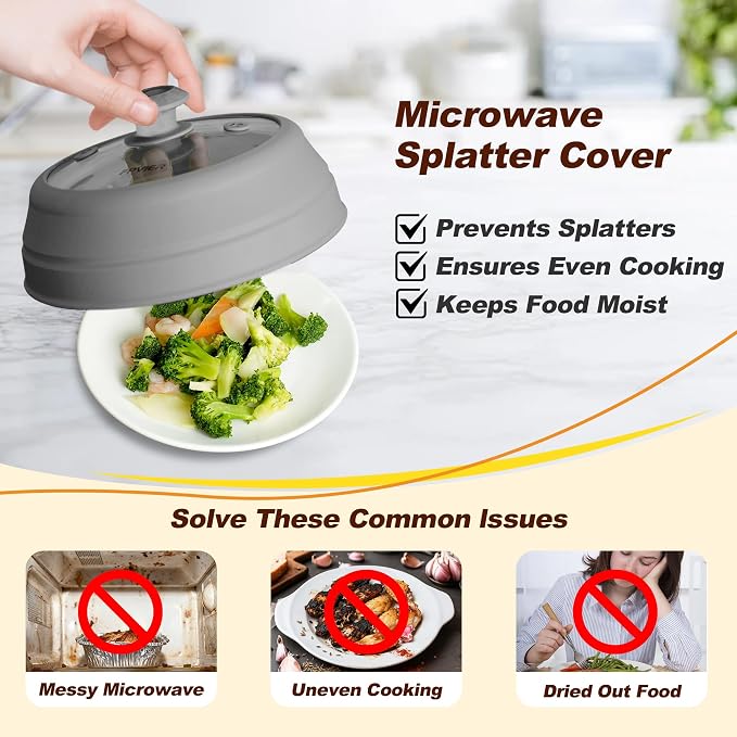Microwave Splatter cover, Glass Microwave Cover - Image 3