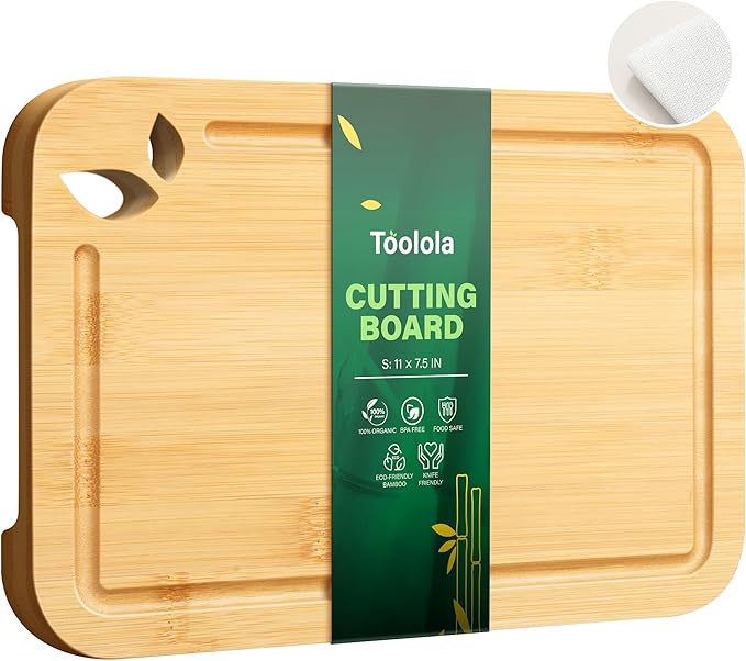 11 x 7.5 inch Bamboo Cutting Boards by Toolola
