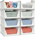 8 Pack Stackable Closet Storage Basket by shoeboxesanddeskorganizers