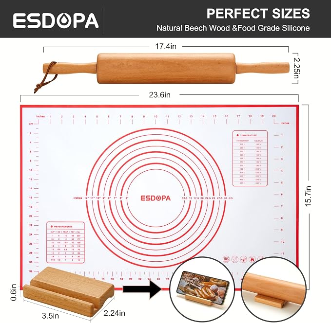 Classic Wood Rolling Pin - Image 3
