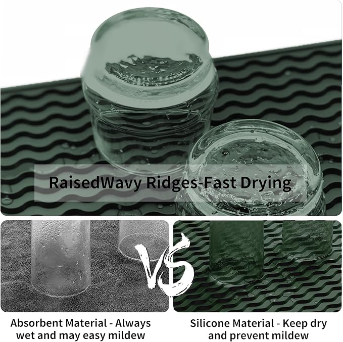ZLR Silicone Dish Drying Mat & Heat Resistant Trivet - Image 2