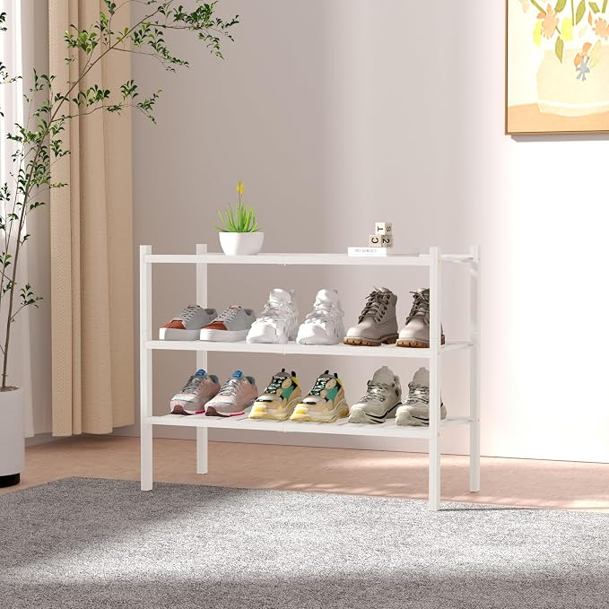 ROMGUAR CRAFT 3 Tier Bamboo Shoe Rack - Image 2