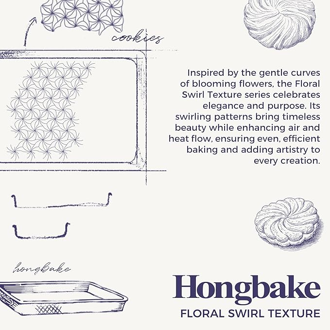 HONGBAKE Nonstick Baking Sheet Pan Set of 3, Cookie Sheets - Image 3