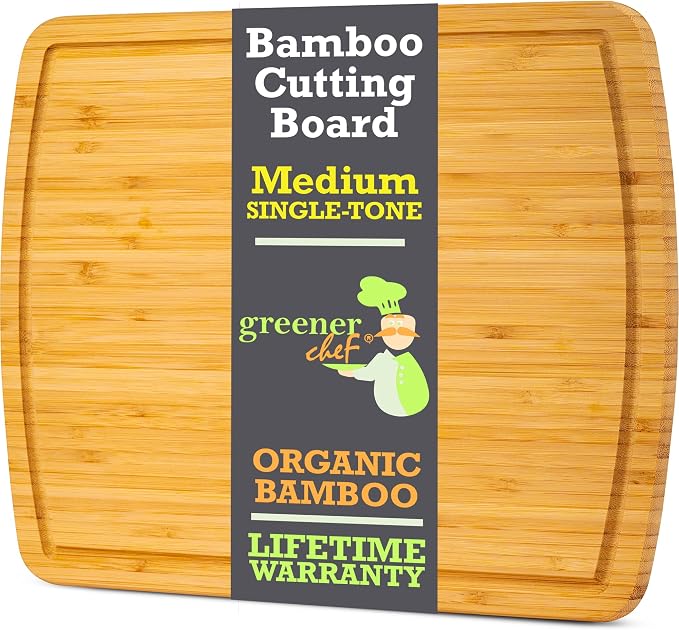 GREENER CHEF 15 Inch Bamboo Cutting Board - Image 7
