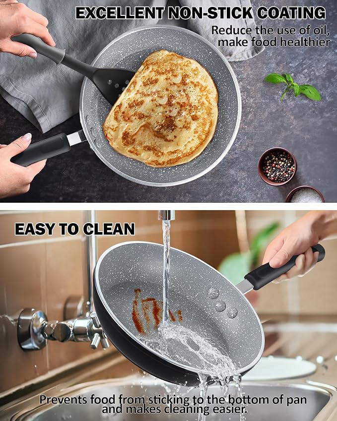 Cook N Home Pots and Pans Nonstick Kitchen Cookware Sets include Saucepan - Image 4