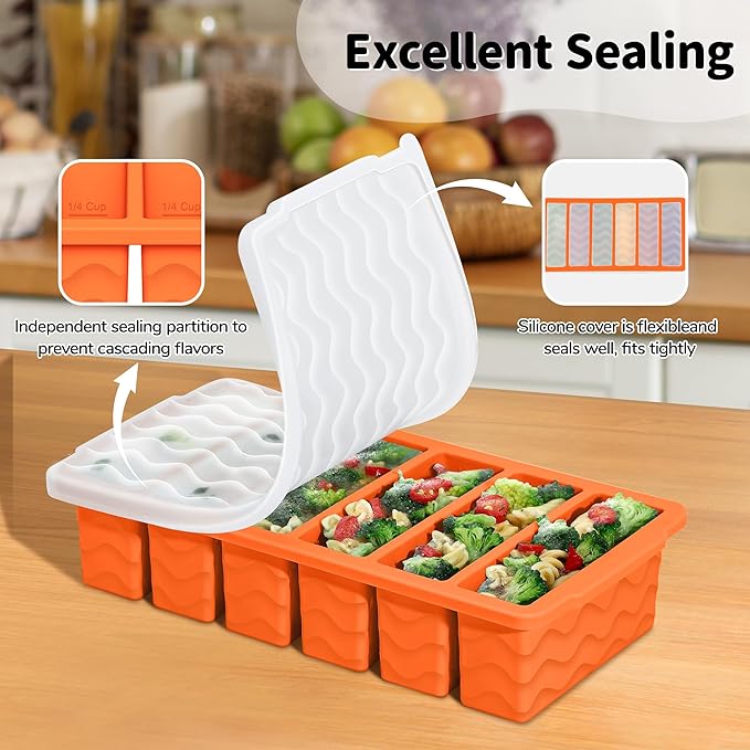 Doasuwish 3-Pack Silicone Freezer Trays - Image 4