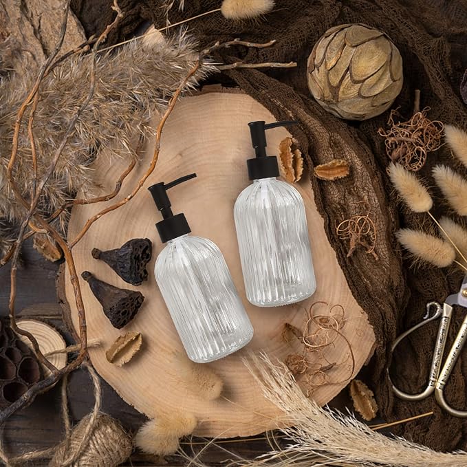2 Pack Glass Soap Dispenser - Image 5