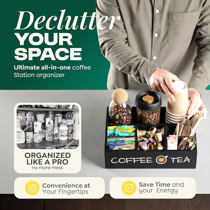 Vinvoli Coffee Station Organizer – Premium 2025 All-in-One Coffee Bar & Tea - Image 4