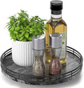 Marble Lazy Susan Turntable for Table Top – 10” Round Ancient Wood Grain Marble by AMH