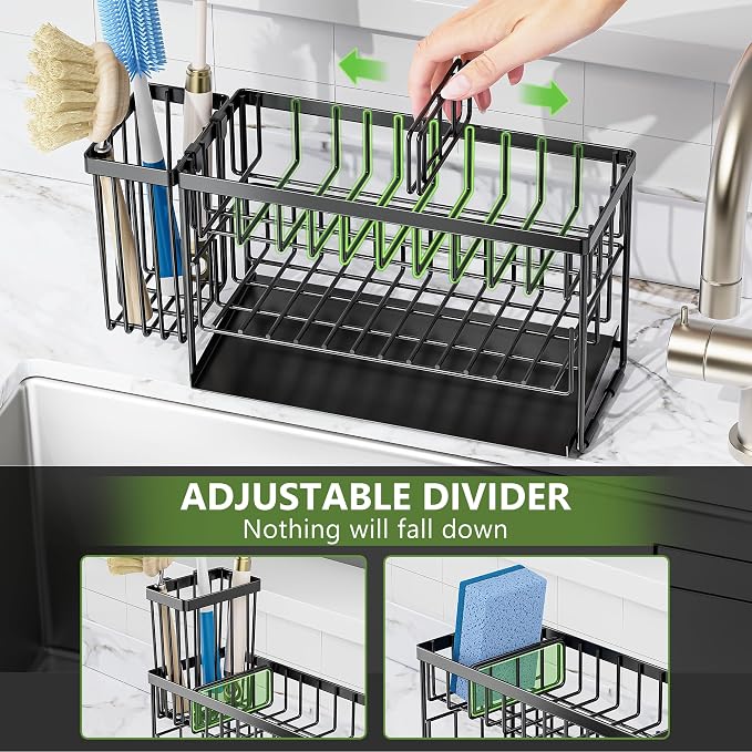 Cisily 2-Tier Kitchen Sink Caddy Organzier Rack - Image 4