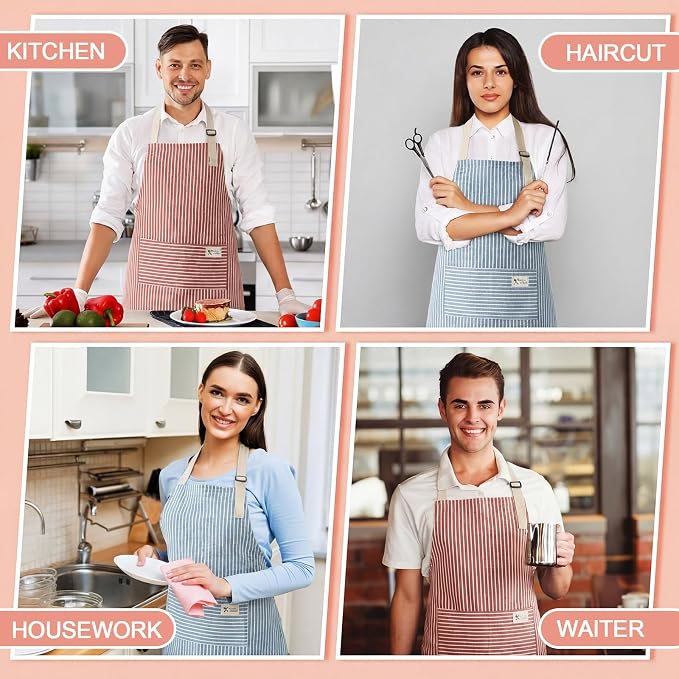 Janmercy 24 Pcs Aprons for Women Men - Image 7