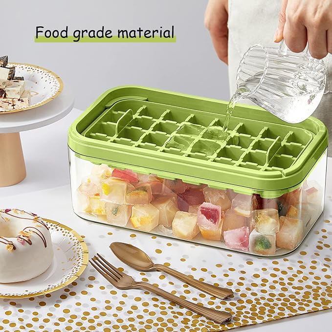 Ice Cube Tray with Lid and Bin, 2 Pack - Image 5