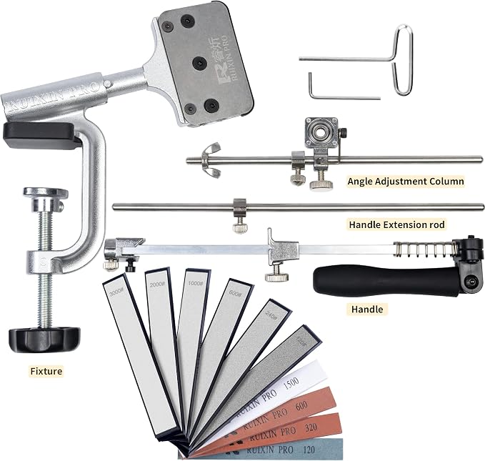 CWOVRS Knife Sharpening System, RX-008 Professional Knife Sharpener, 360° Flip - Image 8