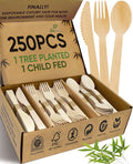 EcoPreps 100% Compostable Bamboo Cutlery Set Eco-Friendly, Biodegradable by EcoPreps
