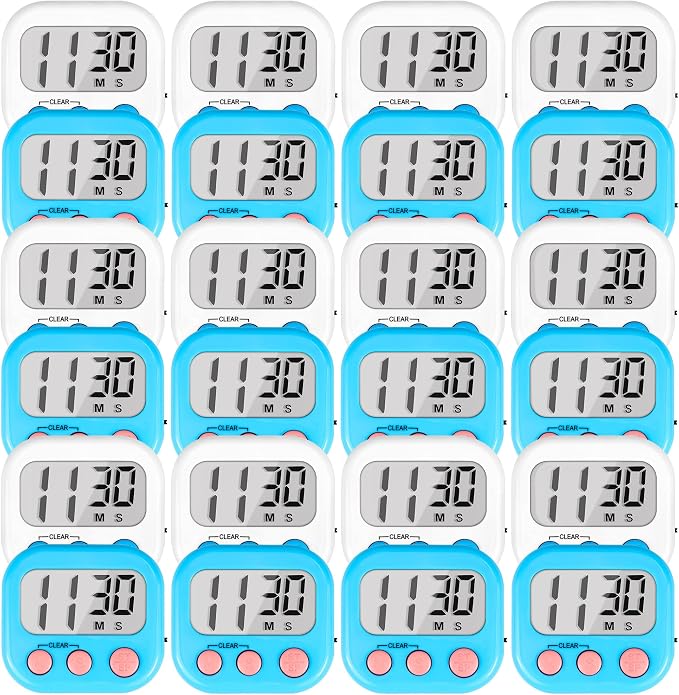 Timer for Kids Teachers Digital Kitchen Timers for Cooking Large Magnetic by AOUCE