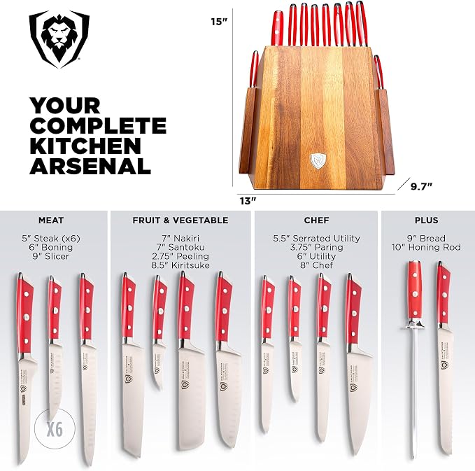 Dalstrong 18-Piece Gladiator Colossal Knife Block Set — German High-Carbon Steel - Image 5