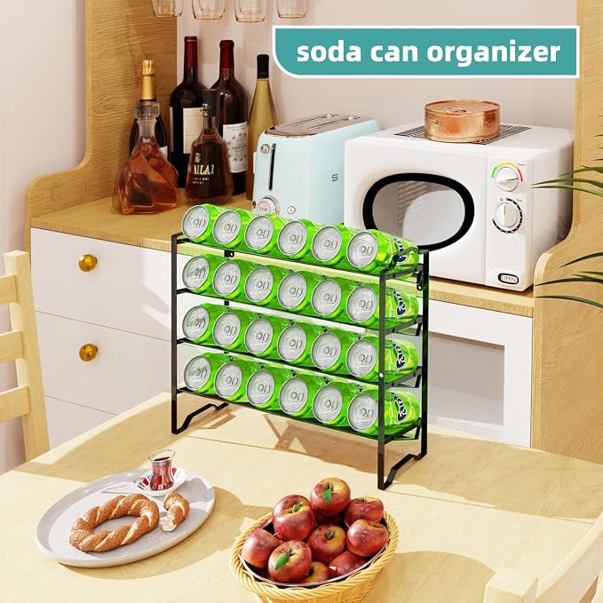 Simple Trending 2 Pack 4 Tier Spice Rack Organizer, Stackable Kitchen Counter - Image 5