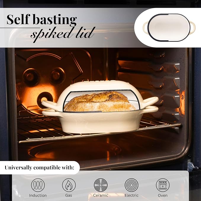 Dutch Oven For Sourdough Bread Baking – Enamelled Cast Iron Bread Loaf Pot – - Image 3