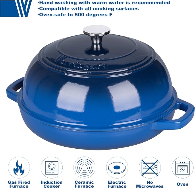 VORRINGARD Enameled Cast Iron Dutch Oven Pot - Image 3
