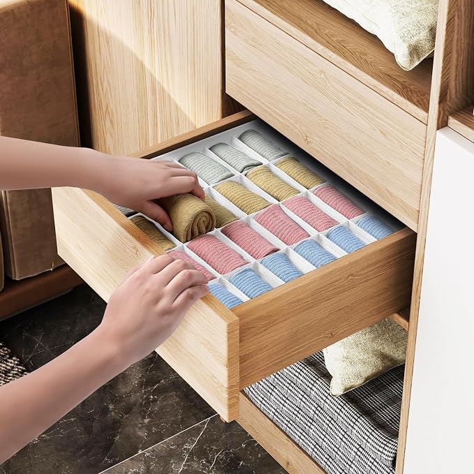 Joyoldelf Sock Organizer Drawer Organizer - Image 5