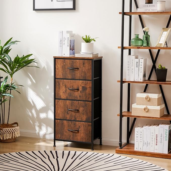 Sweetcrispy 4 Drawer Dresser, Fabric Storage Tower Organizer - Image 2