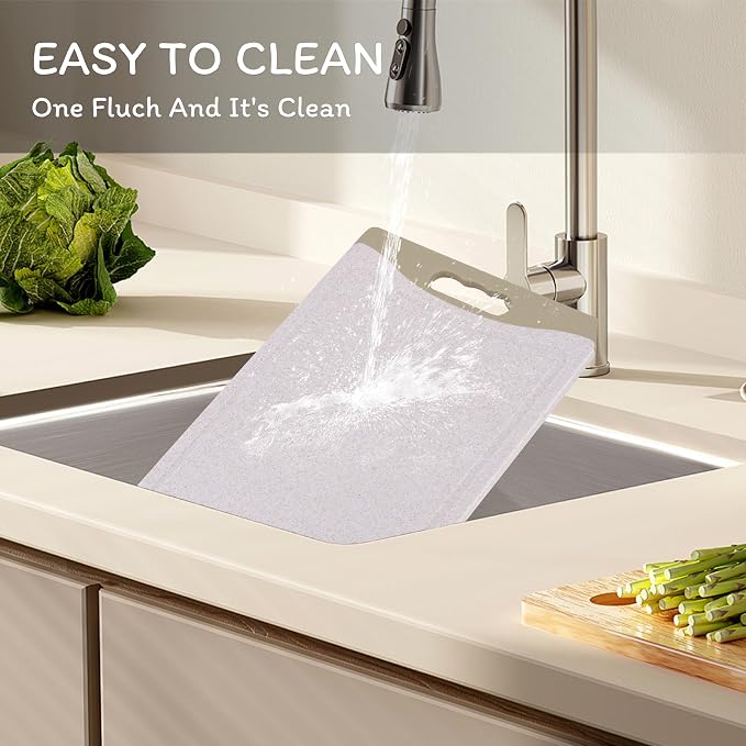 Cutting Board for Kitchen, Wheat Straw Fiber Cutting Board, Dish Washer Safe - Image 5