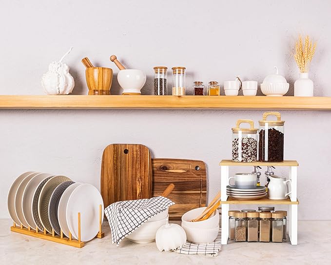Marsui 4 Pcs Kitchen Organizer Accessories Set Cabinet Organizer Shelf and - Image 6