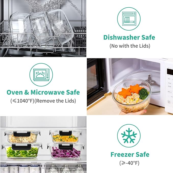 34pcs Glass Food Storage Containers - Image 4