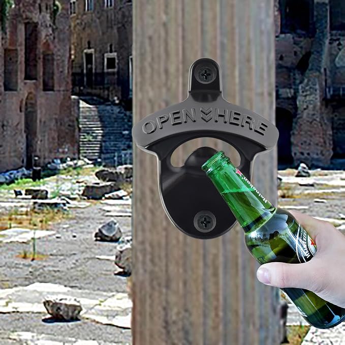 30 Packs Black Bottle Top Opener Wall Mounted Beer Cap Opener Stainless Bulk - Image 4