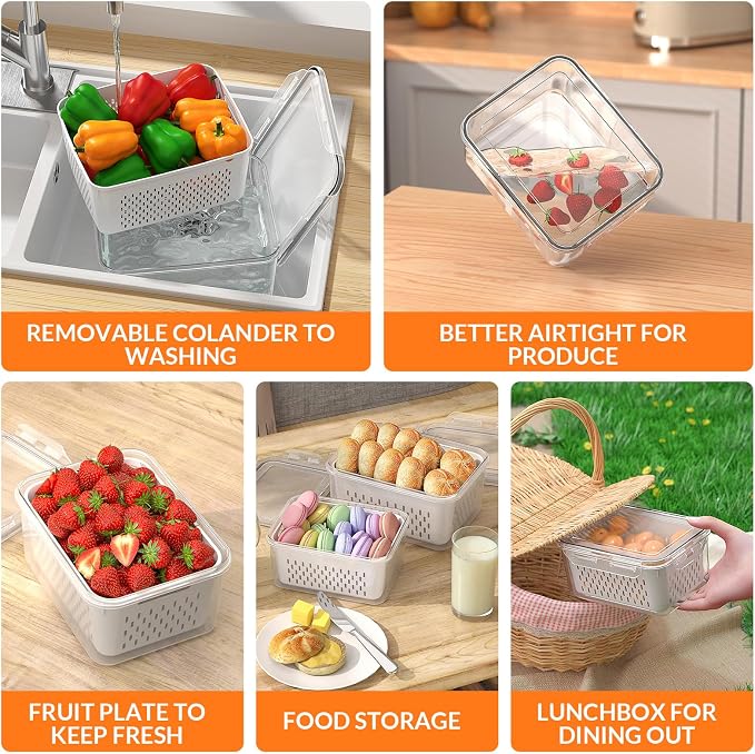 5 PCS Large Fruit Storage Containers - Image 7