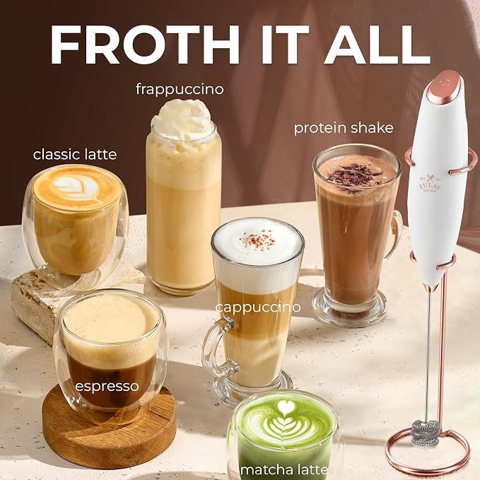 Zulay Kitchen Patented Tornado Triple Whisk Milk Frother - Image 5