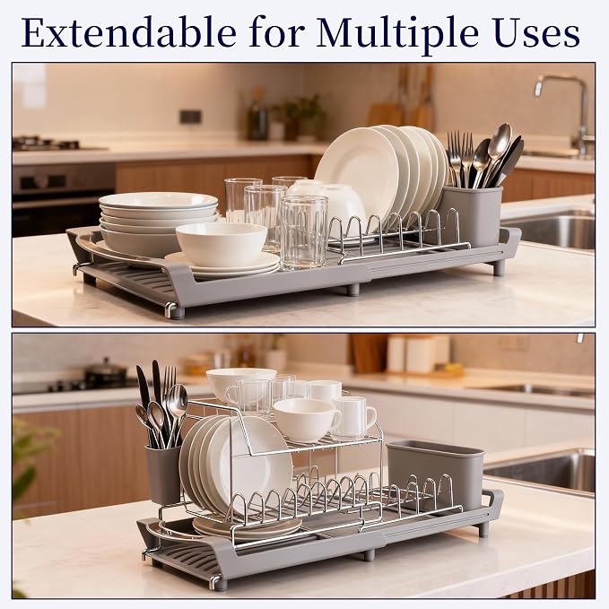 Dish Drying Rack Compact Expandable - Image 3