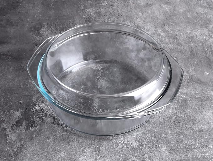 Round Tempered Glass Casserole Dish - Image 7