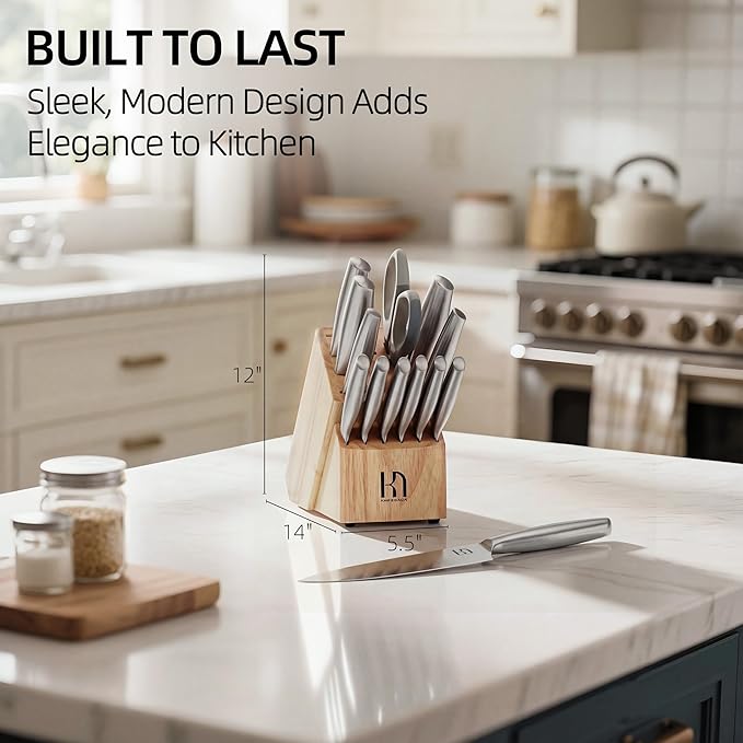 KnifeSaga Knife Set, Premium Knife Block Set - Image 8