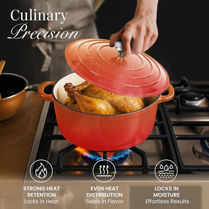 Nuovva Enamelled Cast Iron Dutch Oven Pot - Image 7