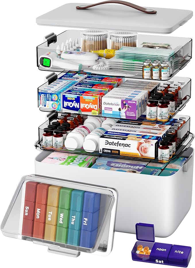 CTIME 4-Tier XL Medicine Organizer by CTIME